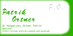 patrik ortner business card